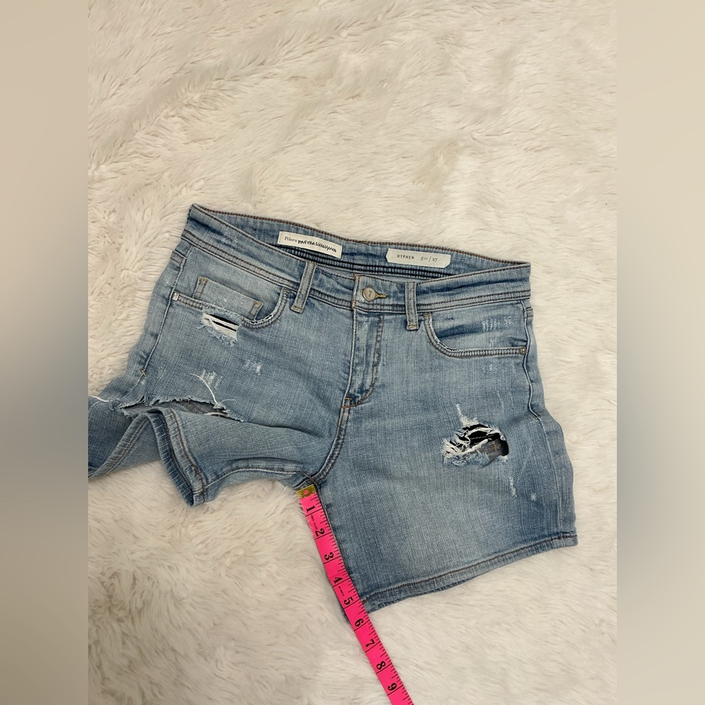 Pilcro - Light Blue Distressed Denim Shorts - Picture 7 of 10
